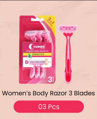 3 Women's Body Razor 3 Blades