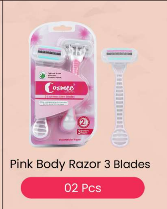 Pink Body Razor 3 Blades